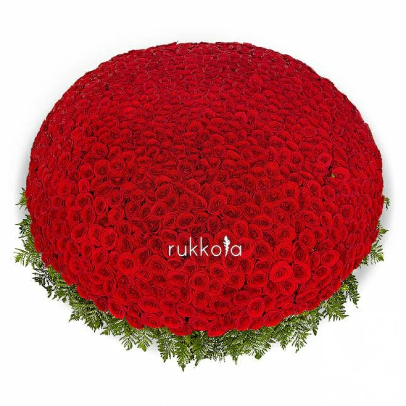 1001 красная роза купить в Москве с бесплатной доставкой - букет из 1001  розы недорого