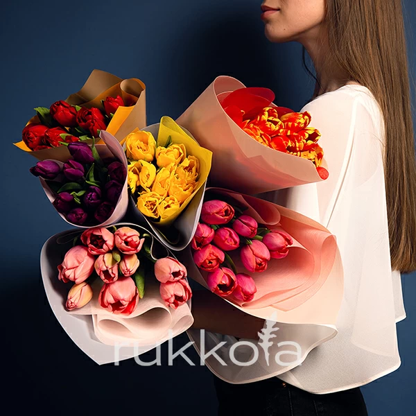 Букеты тюльпанов